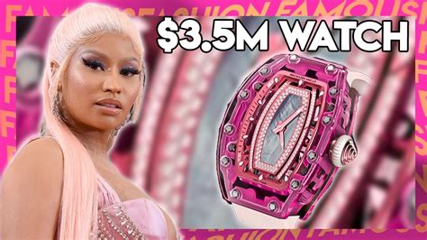 nicki minaj richard mille|nicki minaj pink watch.